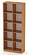 Книжкова шафа-пенал офісна КШ-2 Компаніт, пенал для документів з полицями, фото 3