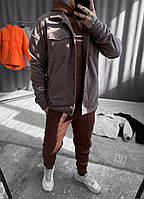 Мужской бомбер молодежный (бежевый) TN7 стильная легкая куртка на замке сезон осень-весна для парней топ