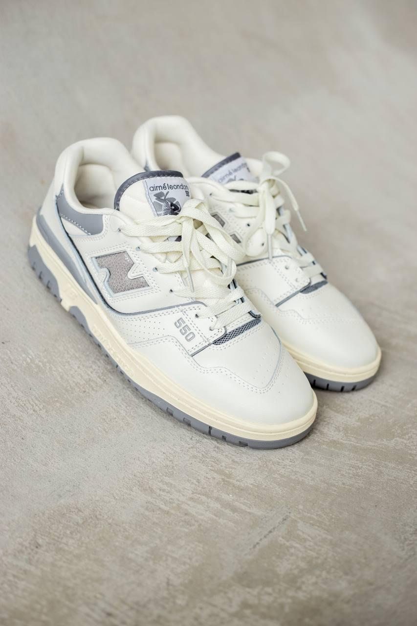 Чоловічі кросівки New Balance 550 Aime Leon Dore (білі із сірим) демісезонні спортивні кроси М0739 топ