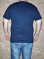 Батальна футболка темно синя 58 - 64 розмір , бавовна 100% щільність160, темно синя велика унісекс футболка 3XL-5XL