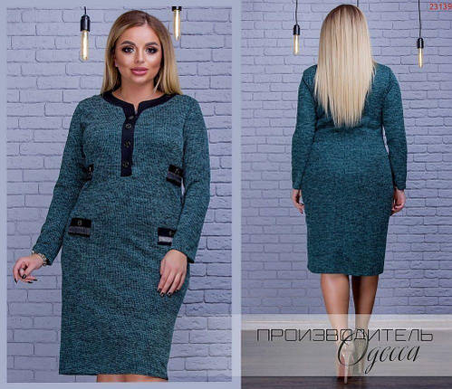 Лаконічна жіноча сукня, тканина "Ангора" 50, 52 розмір 50, фото 1