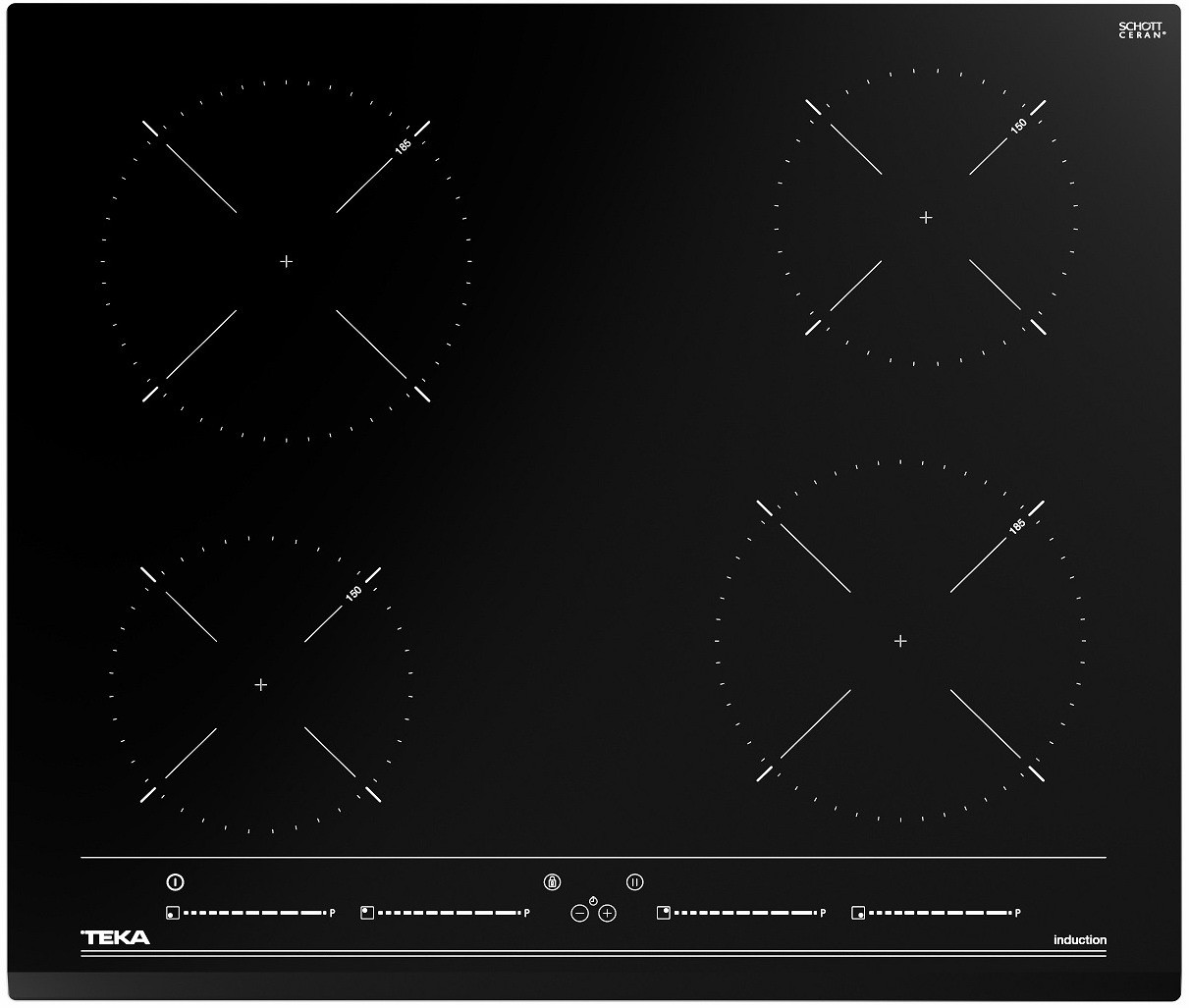 Індукційна варильна поверхня TEKA IZC 64010 BK MSS чорний, фронт фацет (112520015)