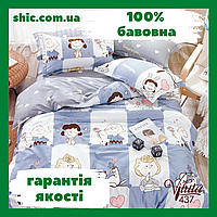 Постельное белье Вилюта (Viluta) сатин подростковое 437. Комплекты постельного белья. Постель подросток.