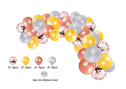 Арка гірлянда з повітряних куль "Рожеве золото" , 41 шт