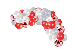 Арка гірлянда з повітряних куль "Червоний стиль" , 41 шт