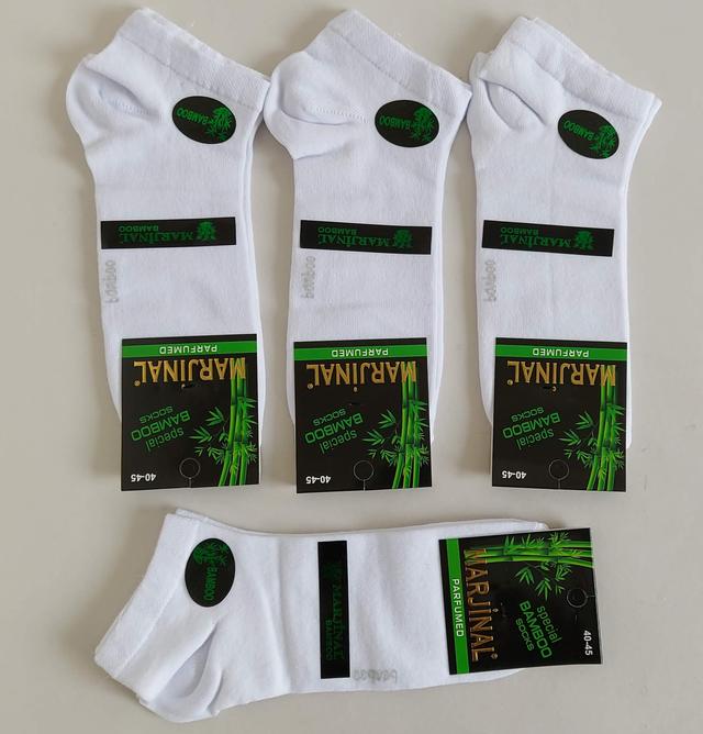 зображення білі чоловічі шкарпетки бамбук короткі