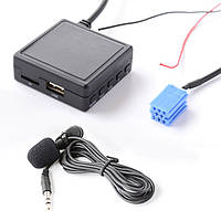 Bluetooth USB AUX адаптер для магнітол Blaupunkt Becker Philips Volkswagen Audi Fiat Chevrolet, Mini ISO 8-pin