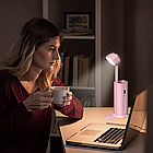 Настільна лампа-ліхтар 2в1 з Повербанком та USB-зарядкою, Desk lamp Mode, Рожева / Акумуляторний світильник, фото 4