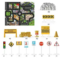 Коврик карта города, пересечение дорог, макет для игры автомобилями