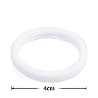 Резинка для волосся 4см. Біла мікрофібра (за 1 шт)