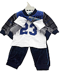 Спортивний костюм 6, 12, 24 місяці Туреччина трикотажний для новонародженого хлопчика сірий (КДМН31), фото 2