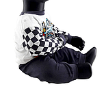 Спортивний костюм 9, 18 місяців Туреччина трикотажний для новонародженого хлопчика білий (КДНМ33), фото 4