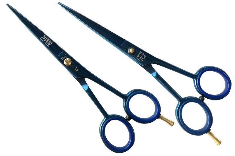 Ножиці для стриження перукарські сині 5,0 Zauber 1700052