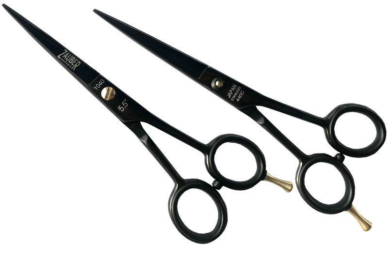 Ножиці перукарські для стриження чорні 5,0 Zauber 1700049