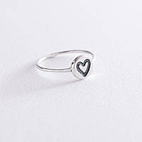 Кольцо "Сердце" из серебра 112524 ZIPMARKET