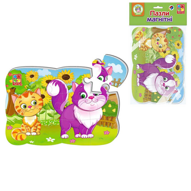 Пазли на магніті А5 "Котики" - VT3205-73 (50) "Vladi Toys"