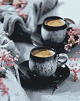 Картина Рисование по номерам Кофе в чашках Картины по номерам Натюрморты Brushme BS52053