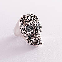 Серебряное мужское кольцо с черепом (чернение) 112190 ZIPMARKET