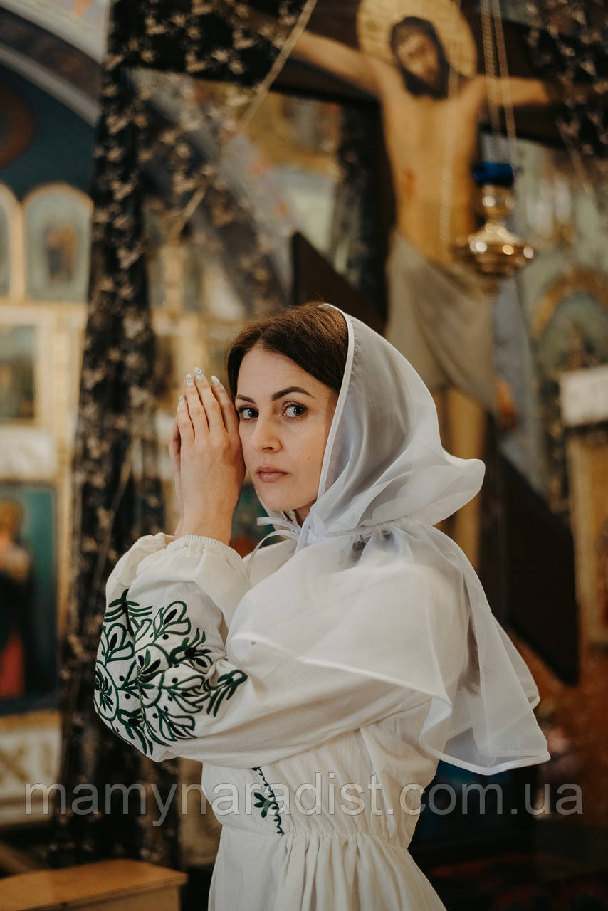 Палантин у церкву на хрещення, вінчання, хустинка у церкву