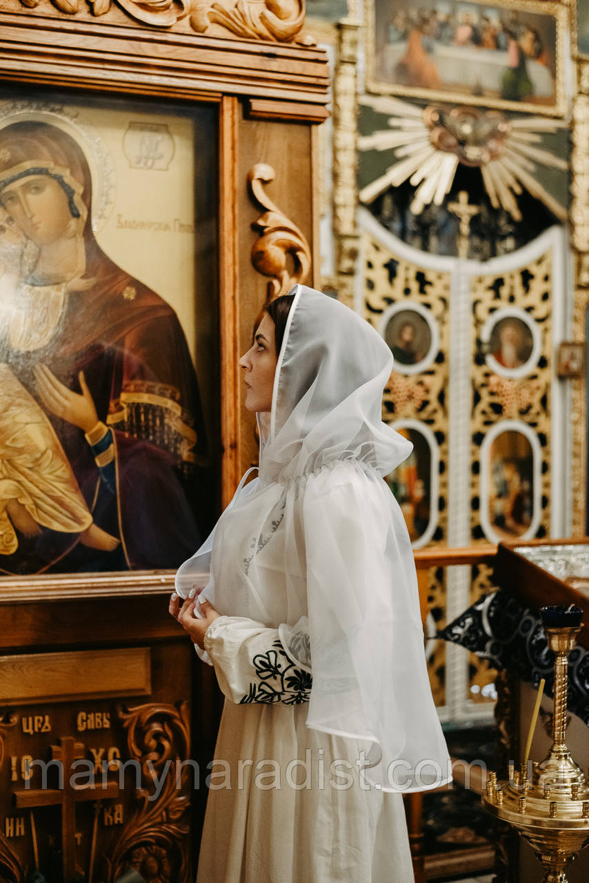 Палантин у церкву на хрещення, вінчання, хустинка у церкву