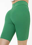 Велосипедки треки жіночі рубчик 2XL 50/52 зелені, фото 4
