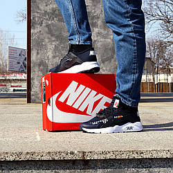 АКЦІЯ! Темно сині Чоловічі кросівки Nike Air Huarache & Off White 44 (28.5 см)