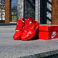 Кроссовки Nike Air Huarache & Off White красные