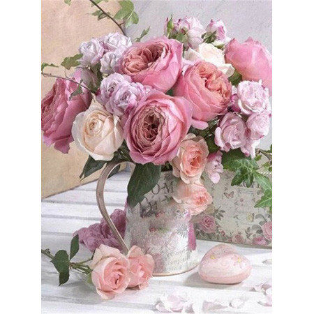 Алмазна мозаїка Троянди в глечику