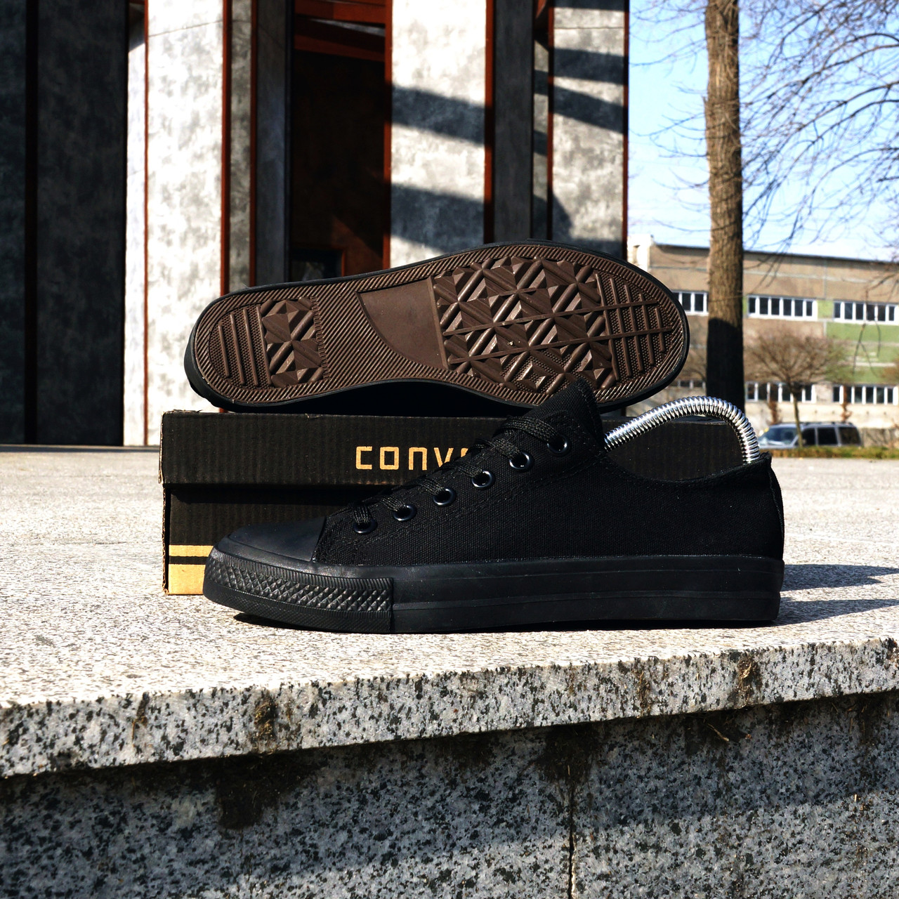 РОЗПРОДАЖ! Кеди кросівки по типу Converse чорні(маломірять)  43(26.5 см)