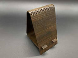 Тримач підставка-гармошка дерев'яна для смартфона органайзер настільний для гаджетів на стіл 17х9см / Тримач підставка-гармошка