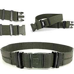Тактичний ремінь-стропа із застібкою фастекс та системою Molle, 110 см, Хакі / Військовий поясний ремінь
