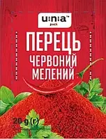 Перец красный молотый ТМ "UNA" вес 20 гамм 30шт/уп.