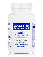Детские мультивитамины Junior Nutrients, Pure Encapsulation, 120 капсул