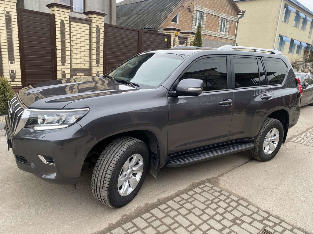 Рейлінги оригінальний дизайн (Сірі, 2 шт) для Toyota Land Cruiser Prado 150 2009-2023 рр, фото 1