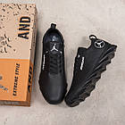 Чоловічі шкіряні кросівки Jordan Black, фото 6