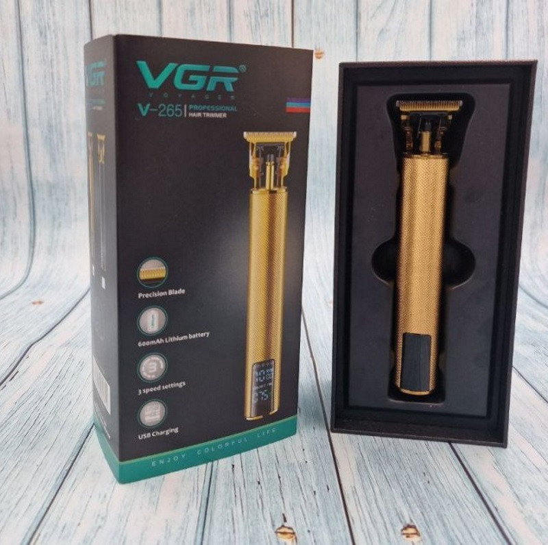 Машинка для стриження волосся VGR V-265, Професійна окантувальна бездротова машинка, тример, бритва