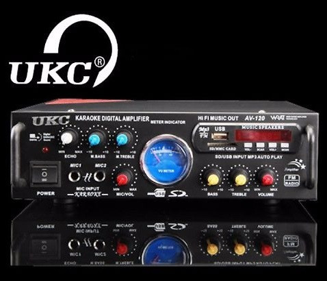 Підсилювач звуку UKC AV-339BT + USB + Fm + Mp3 + КАРАОКЕ + Bluetooth