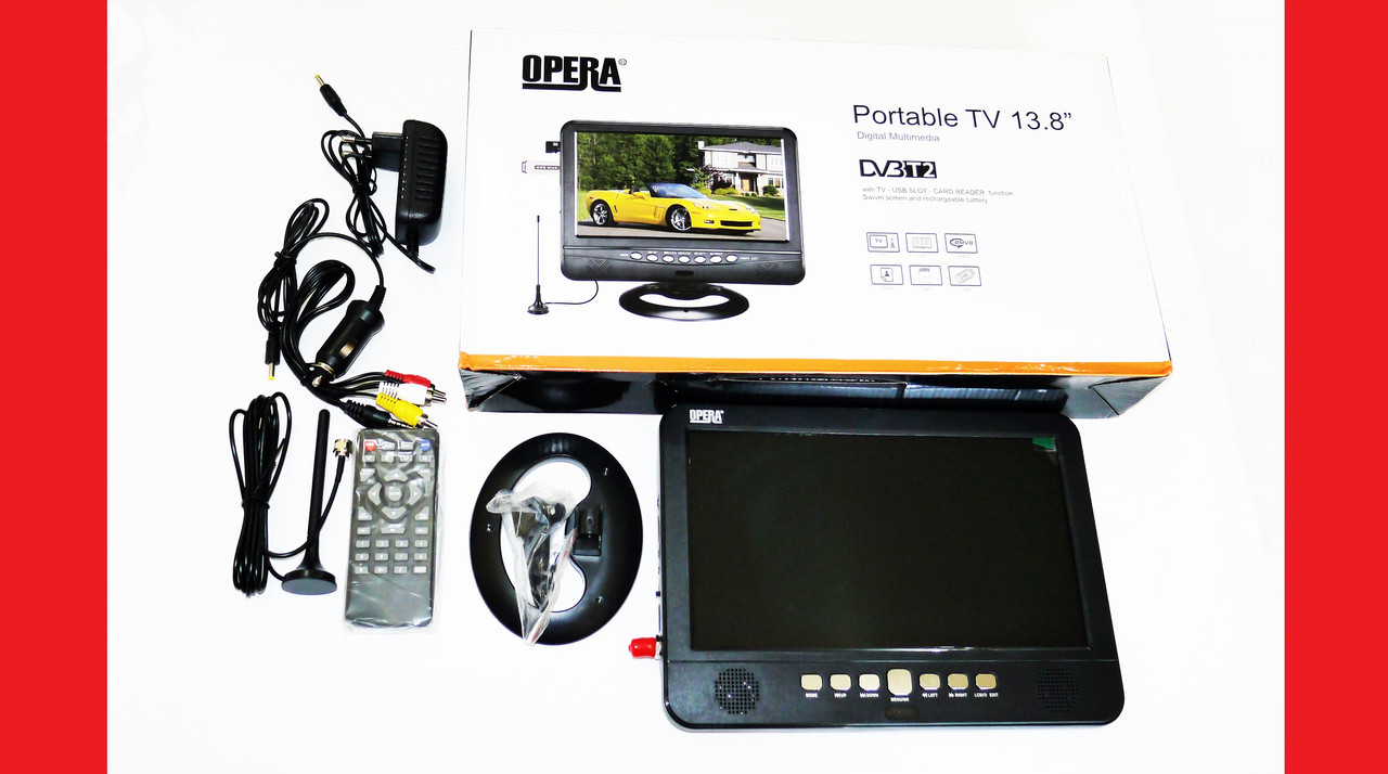 10" TV Opera 1002 Портативний телевізор із Т2