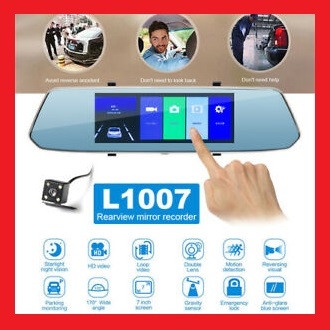 DVR L1007 Full HD 7" сенсорний екран. Дзеркало заднього огляду з відеореєстратором