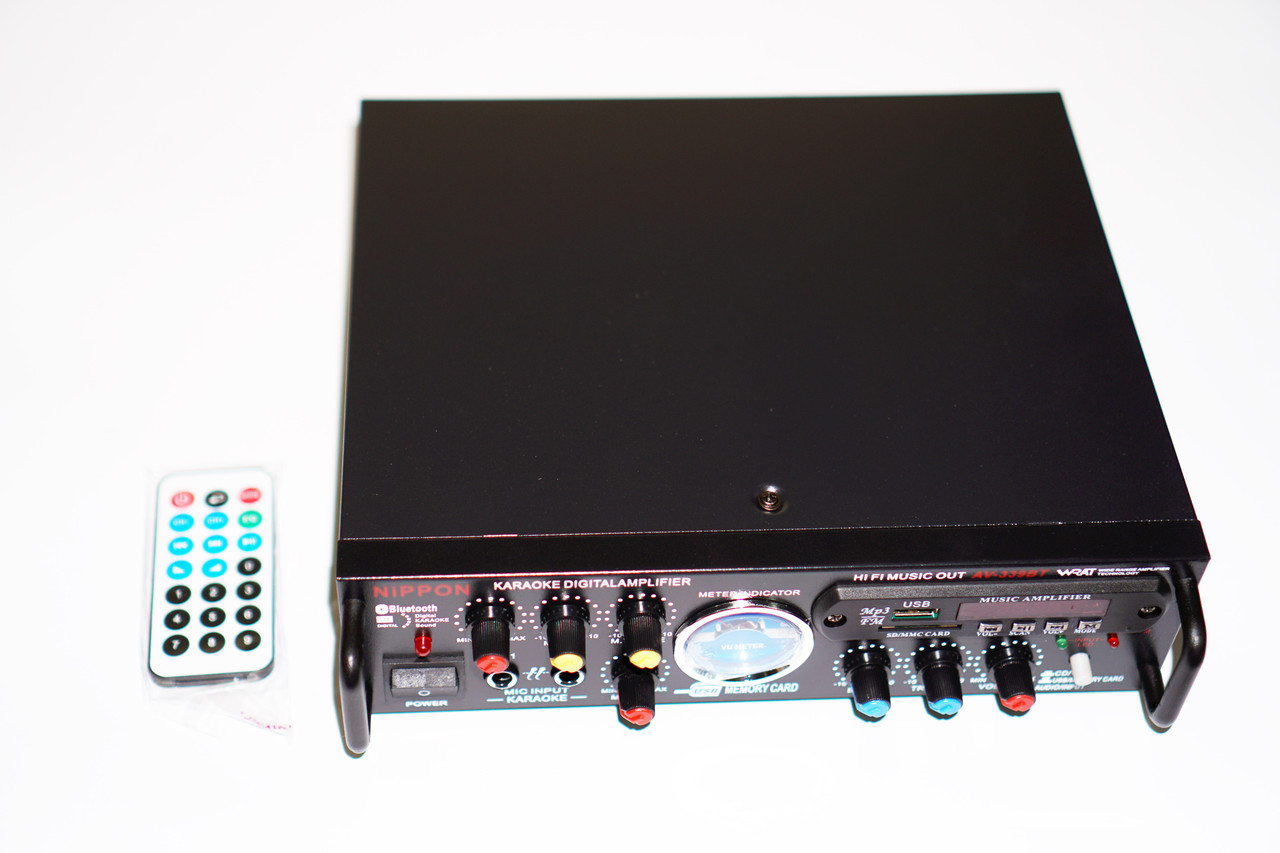 Підсилювач звуку Nippon AV-339BT + USB + Fm + Mp3 + КАРАОКЕ + Bluetooth