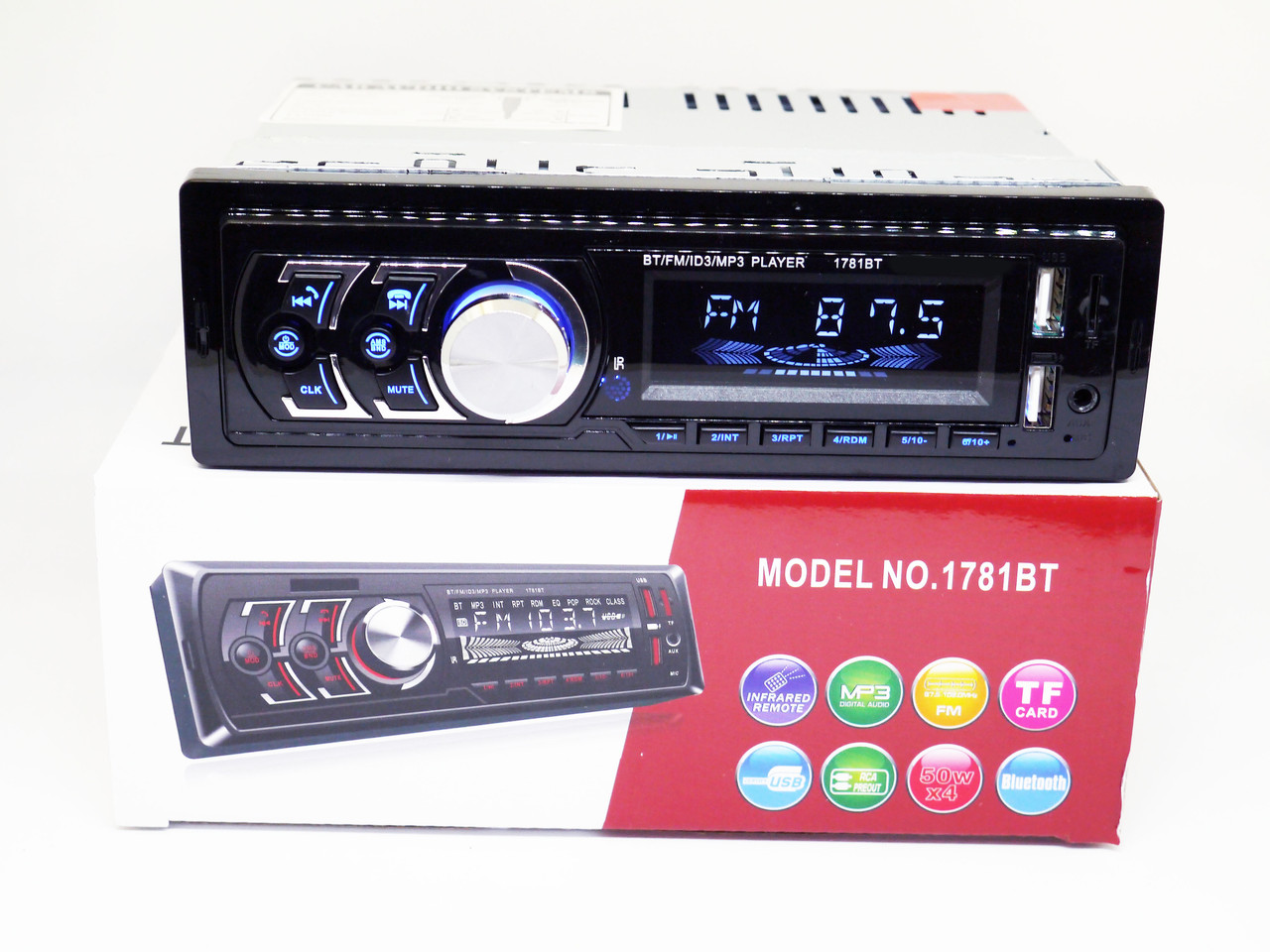 Автомагнітола 1781BT Bluetooth+2xUSB+SD+AUX 4x50W