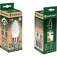 Лампа Enerlight LED C37 5W 4100K (яркий свет), 220V, цоколь E27