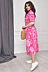 Сукня жіноча літня рожевого кольору в квітковий принт 155400T Безкоштовна доставка, фото 2