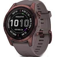 Смарт-часы Garmin fenix 7S Sapphire Solar Dark Bronze Titanium with Shale Gray 010-02539-29