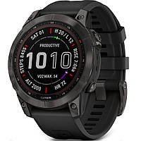 Смарт-часы Garmin fenix 7 Sapphire Solar Carbon Gray DLC Titanium with Black Band 010-02540-21