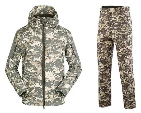 Костюм тактичний осінній softshell,Комплект штани куртка softshell піксель(ACU pat) M, фото 2