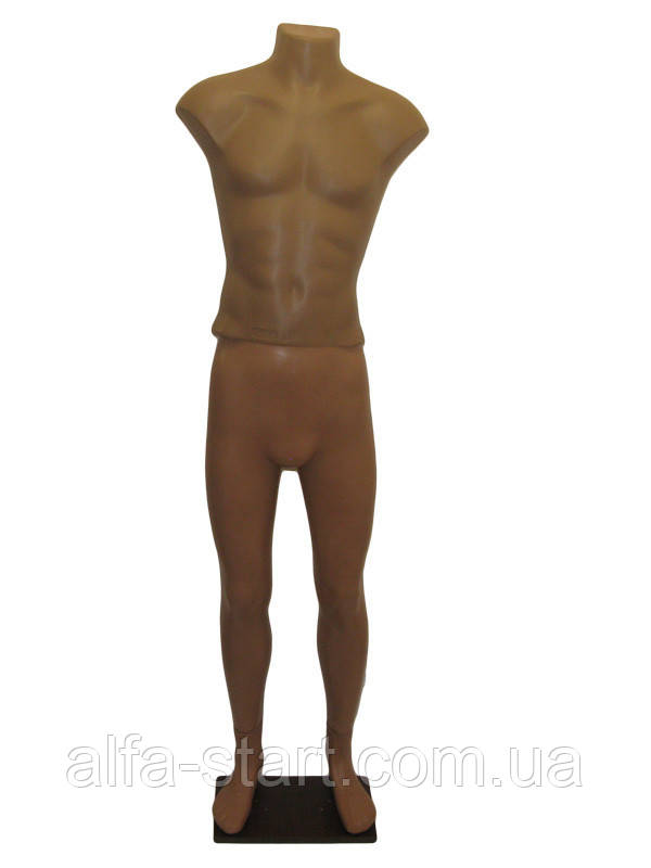 Манекен б/у мужской в полный рост телесного цвета на подставке - фото 4 - id-p1799387355