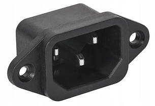 Штекер AC 3PIN монтажний WTY0122