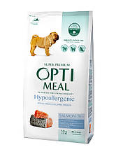 Корм сухий для дорослих собак середніх та великих порід Гіпоалергенний OPTI MEAL - ЛОСОСЬ 1,5 кг
