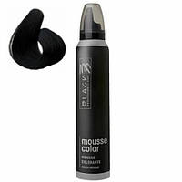 Цветной мусс для волос черный Black Color Mousse Black Professional, 200 мл